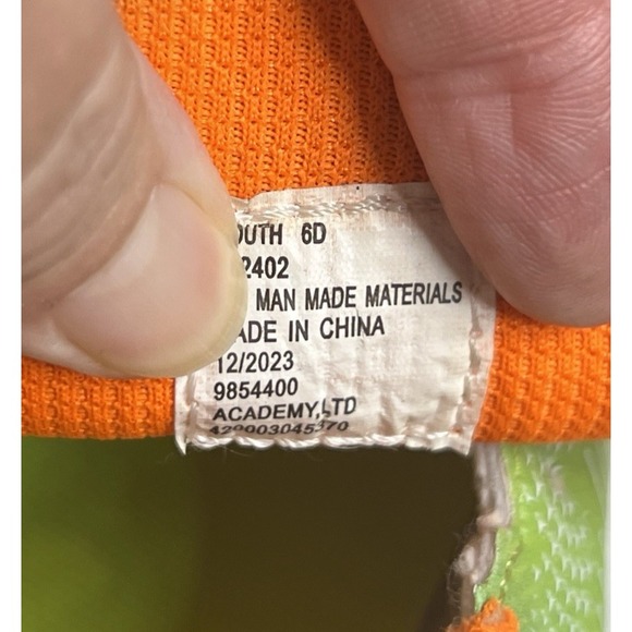 Brava Soccer Cleats Size Youth 6D Boys or Girls Orange/Green/Blue No Laces - Picture 9 of 11